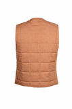 Kiremit Regular Fit V Yaka Kapitone Yelek | S