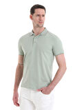 Yeşil Regular Fit Düz 100% Pamuklu Polo Yaka Tişört | XXL
