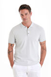Gri Regular Fit Düz Polo Yaka Tişört | XL