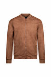Kahverengi Regular Fit Bomber Yaka Mevsimlik Mont | XL
