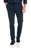 Lacivert Regular Fit Düz Yandan Cep Pamuklu Jogger Kanvas Pantolon | 48