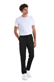 Siyah Dinamik Fit Düz Yandan Cepli Jogger Pantolon | 48