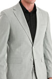 Gri Slim Fit Desenli Mono Yaka Klasik Takım Elbise | 50