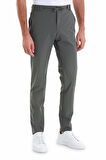 Haki Slim Fit Çizgili Yandan Cepli Jogger Pantolon | 48