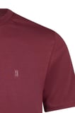Bordo Regular Fit Bisiklet Yaka Pamuklu Basic Tişört | L