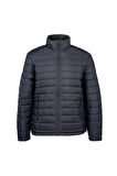 Lacivert Regular Fit Hakim Yaka Şişme Mont | S