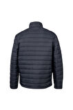 Lacivert Regular Fit Hakim Yaka Şişme Mont | S