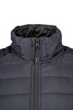 Lacivert Regular Fit Hakim Yaka Şişme Mont | S