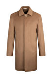 Camel Regular Fit Bebe Yaka Kaşe Yünlü Palto | L