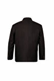 Siyah Regular Fit Kruvaze Kadın Ceket | M