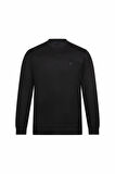 Siyah Regular Fit Bisiklet Yaka Sweatshirt | L