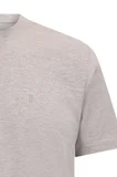 Bej Regular Fit Bisiklet Yaka Pamuklu Basic Tişört | XL
