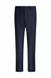 Lacivert Slim Fit Yandan Cepli Kumaş Pantolon | 48