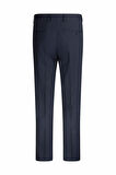 Lacivert Slim Fit Yandan Cepli Kumaş Pantolon | 48