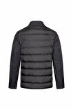 Siyah Regular Fit Bebe Yaka Yünlü Mont | XL