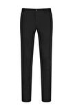 Siyah Regular Fit Yandan Cepli Kanvas Pantolon | 44