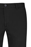Siyah Regular Fit Yandan Cepli Kanvas Pantolon | 44