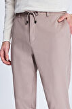 Bej Dinamik Fit Desenli Yandan Cepli Casual Jogger Pantolon | 32