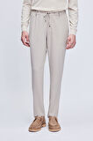 Bej Rahat Kesim Yandan Cepli Jogger Pantolon | 31