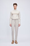Bej Rahat Kesim Yandan Cepli Jogger Pantolon | 31