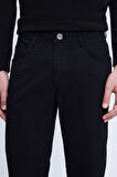 Siyah Regular Fit 5 Cep Pamuklu Kanvas Pantolon | 33