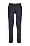 Lacivert Regular Fit Yandan Cepli Kumaş Pantolon | 42