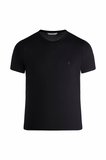 Siyah Regular Fit Bisiklet Yaka Tişört | M