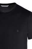 Siyah Regular Fit Bisiklet Yaka Tişört | M