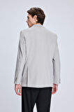 Gri Slim Fit Mono Yaka Casual Ceket | 56