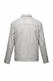 Taş Regular Fit Bebe Yaka 100% Hakiki Deri Mont | L