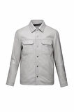 Taş Regular Fit Bebe Yaka 100% Hakiki Deri Mont | L