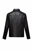 Kahverengi Regular Fit Bebe Yaka 100% Hakiki Deri Mont | M