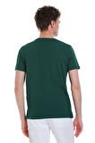 Yeşil Regular Fit 100% Pamuk Bisiklet Yaka Tişört | 3XL