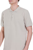 Ekru Regular Fit 100% Pamuk Polo Yaka Tişört | M