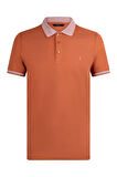 Kiremit Regular Fit 100% Pamuklu Polo Yaka Tişört | M
