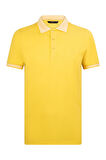 Sarı Regular Fit 100% Pamuklu Polo Yaka Tişört | L