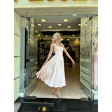  ELBISE MIDI SIRTI ACIK	