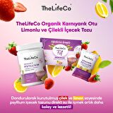 TheLifeCo Organik Psyllium Limonlu ve Çilekli İçecek Tozu 180g