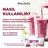 TheLifeCo Organik Psyllium Limonlu ve Çilekli İçecek Tozu 180g
