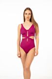 Estiva Kadın Cut Out Detaylı Çapraz Mayo - Pembe