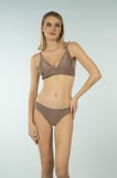Estiva Geniş Bantlı Toparlayıcı Üçgen Bikini Takımı - Kahverengi