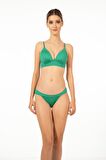 Estiva Bantlı İp Askılı Kaplı Bikini Takımı - Yeşil