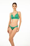 Estiva Bantlı İp Askılı Kaplı Bikini Takımı - Yeşil