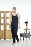 Estiva Kadın İp Askılı Likra Viskon Yazlık Pijama Takımı
