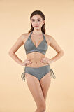 Estiva Concept Toparlayıcı Büzgülü Bikini Takımı - Gri