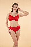 Estiva Toparlayıcı Balenli Bikini Takımı - Kırmızı