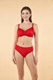 Estiva Toparlayıcı Balenli Bikini Takımı - Kırmızı