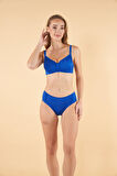 Estiva Toparlayıcı Balenli Bikini Takımı - Mavi