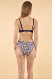 Estiva Desenli Emprime Bikini Takımı - Lacivert