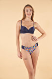 Estiva Desenli Emprime Bikini Takımı - Lacivert